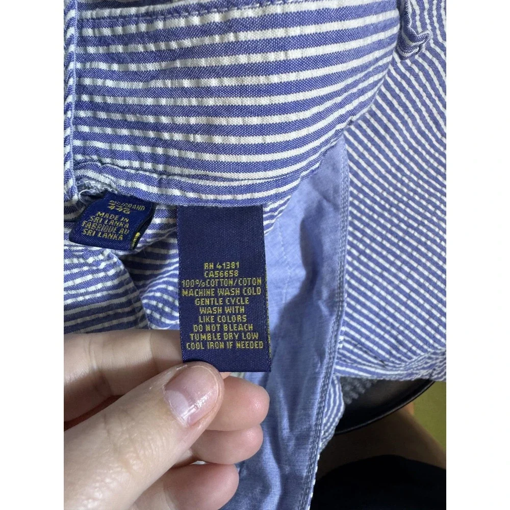 Polo Ralph Lauren Chino Shorts Mens 44 44B Pinstripe Seersucker 9